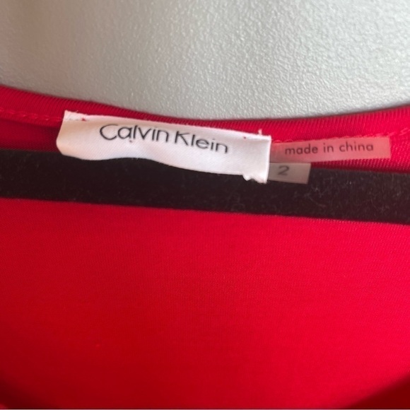 Calvin Klein red dress size 2 EUC - Picture 3 of 9